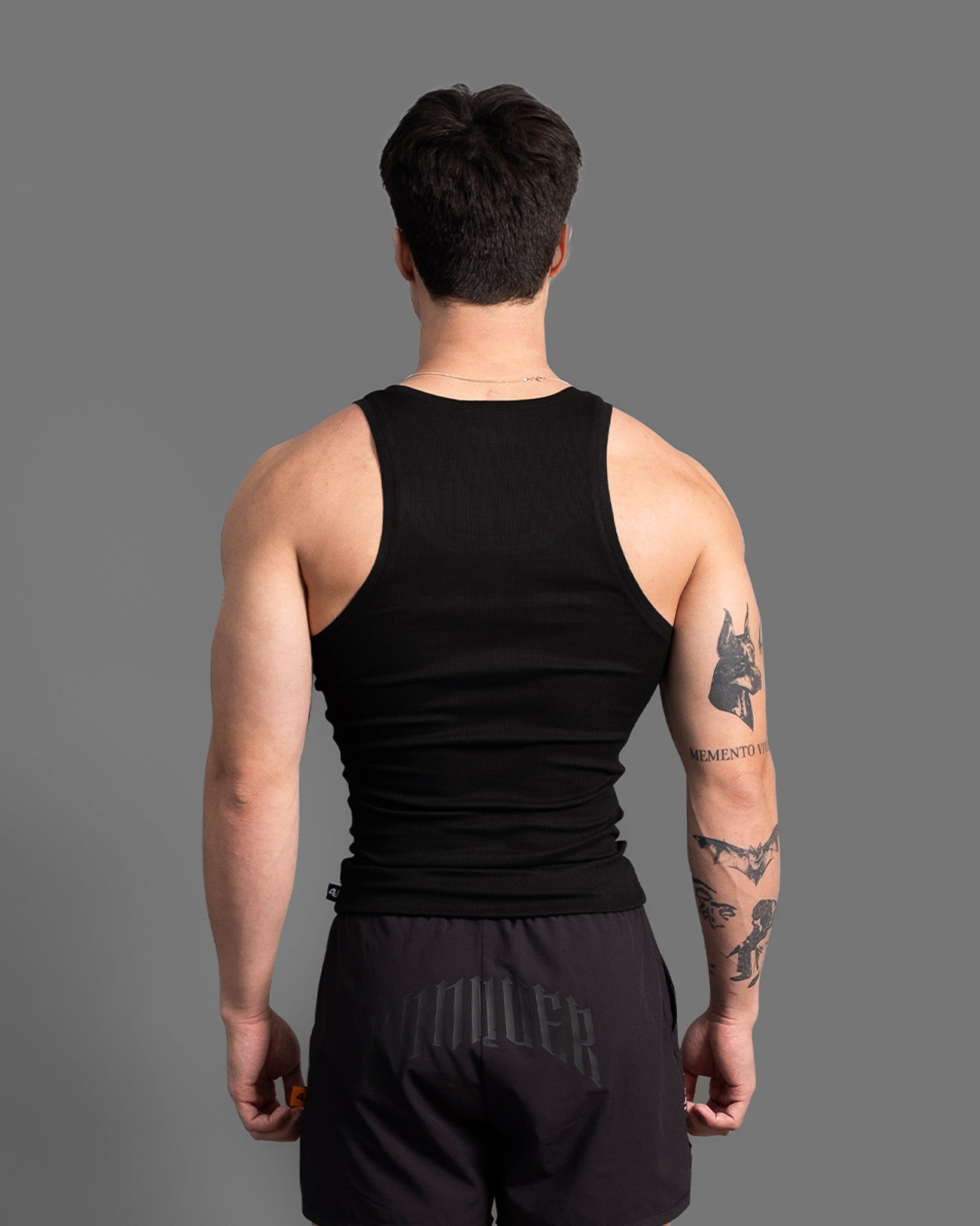 Men's black gym tank top β 4U Activewear Essentials