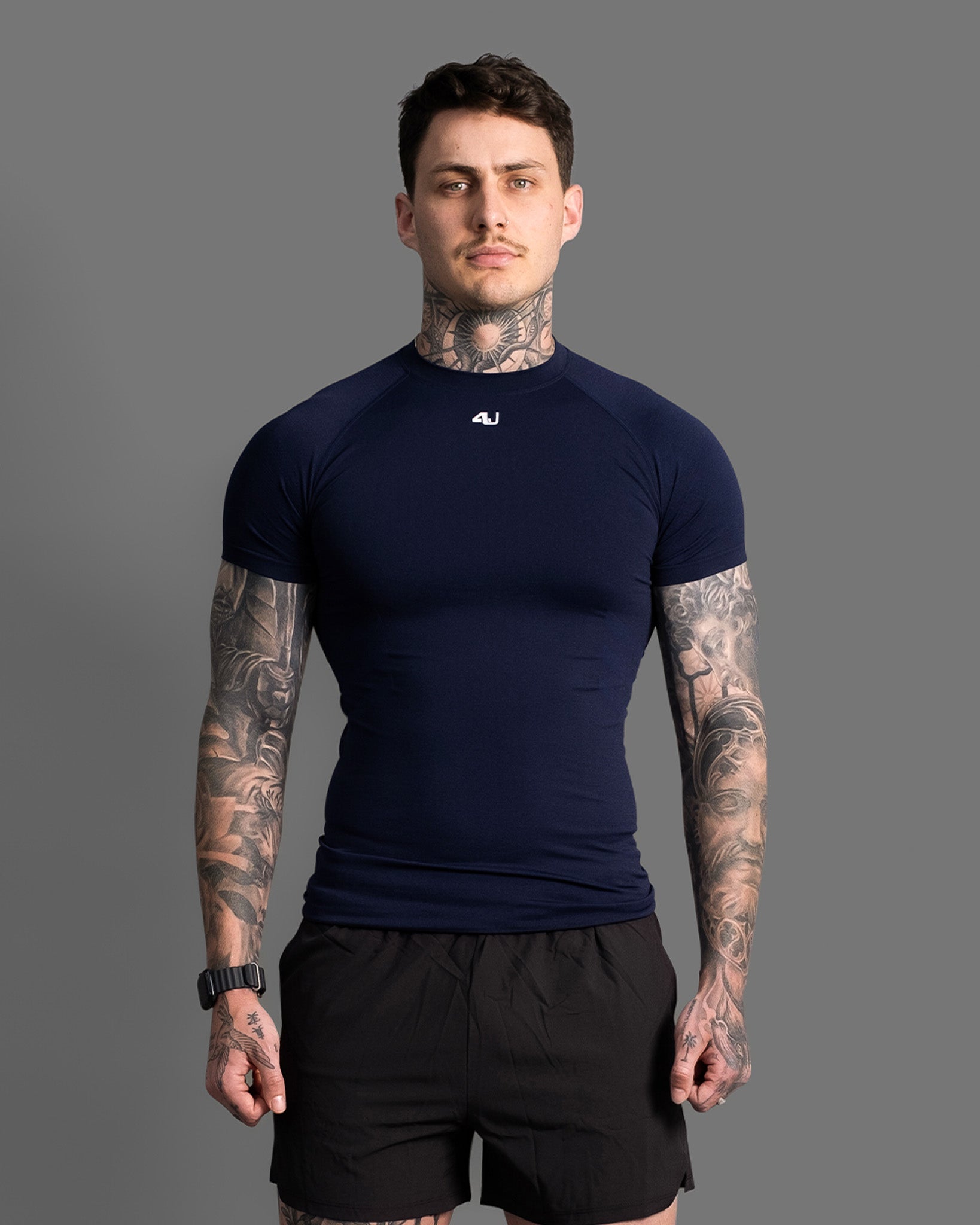 Men's Midnight Navy compression tee