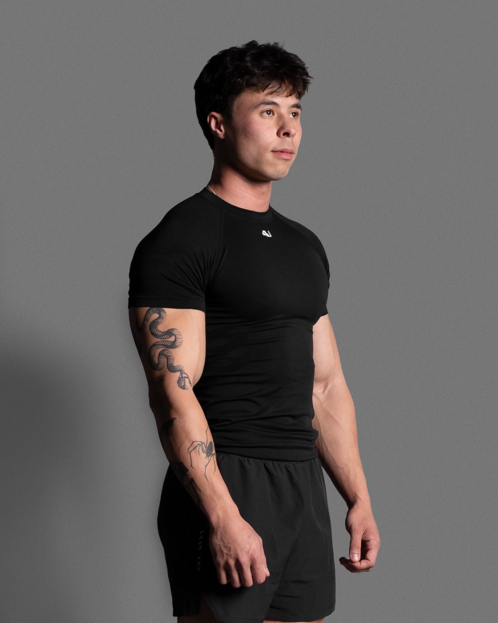 Men's Onyx Black compression tee 