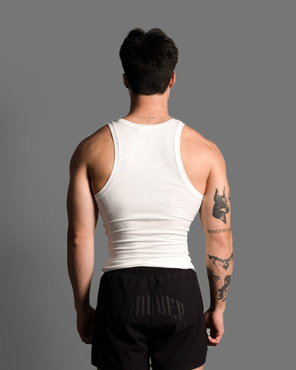 Men's white tank — 4U Activewear Essentials 