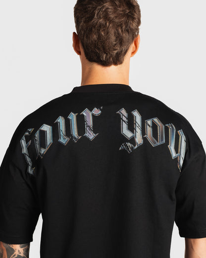 Men's grey graphic tee back — 4U Activewear Four You 